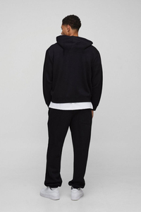 ชุดวอร์มสำหรับผู้ชายผ้าคอตตอนมีฮู้ดและกางเกงขายาวออกแบบได้ตามต้องการ - Product Image 2