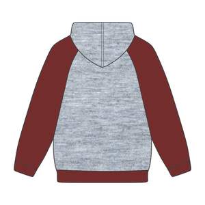 KAP Grey Pullover <b>Hoodie</b> Maroon Raglan Sleeves Cotton Blend Greek Fraternity Apparel Custom Divine Nine HBCU Greek Streetwear - Product Image 3