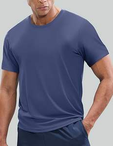 T-shirts de course athlétique à manches courtes en polyester pour hommes, UPF 50 + - Product Image 5