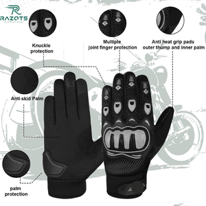 Gants de course en cuir de haute qualité originaux 2026 pour la moto et le cyclisme pour les amateurs de sport - Product Image 5