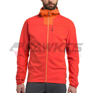 Chaqueta de carcasa blanda para hombre con logotipo impreso con cremallera completa, fabricante OEM, chaqueta deportiva a prueba de viento de carcasa blanda a la venta - Product Image 1