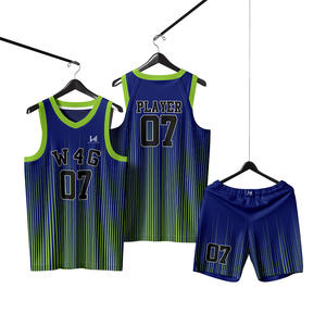 Ensemble d'uniformes de basketball personnalisables réversibles à col en V sans manches, 100 % polyester, avec short à cordon de serrage, évacuation de l'humidité, séchage rapide - Product Image 1