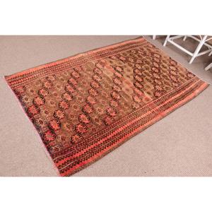4.1x6.3 ft Vintage Turkish Rug, Area Rug, <b>Red</b> <b>Wool</b> Rug - Product Image 2