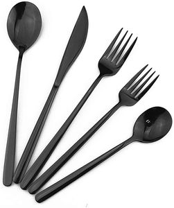 Ensemble de couverts en métal au design attrayant, fourchette, cuillère, ensemble de couverts, acier miroir, vaisselle pour la maison, l'hôtel, la table, pour le dîner, les fruits - Product Image 4