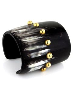 Bracelet de boutons de manchette en corne de buffle 100% naturelle, fait main de haute qualité, personnalisable, unisexe, cadeau de mariage artisanal indien - Product Image 1