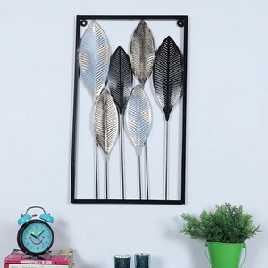 Modern Design Iron Metal <b>Wall</b> Art Panel Luxury <b>Leaf</b> Frame Superb Outdoor Home <b>Decorative</b> Hanging for Interior Use - Product Image 1