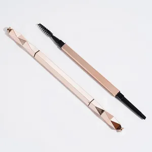 Crayon de sourcils automatique à personnalisation avec design rétractable, stylo de maquillage de sourcils à microblading, stylo de maquillage de sourcils mince et durable