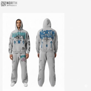 Impression graphique personnalisée DTG, 100% coton, coupe classique vintage, léger, streetwear, uni, respirant, pour homme, hiver - Product Image 1
