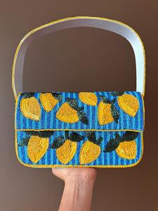 Bolso de hombro con cuentas, bolso con cuentas, bolso de boda, regalo para ella, bolso de mano con cuentas, bolso de moda, bolso colorido artesanal - Product Image 4