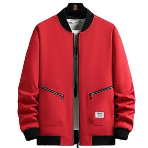 2025 primavera otoño hombres piloto bombardero pareja chaqueta de béisbol Universidad Varsity soporte lana Color sólido Casual coreano alto - Product Image 3