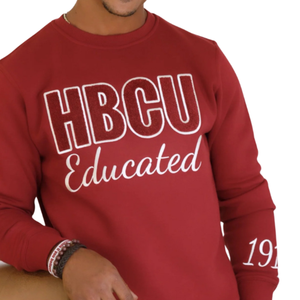 HBCU-Sudadera de chenilla educada, forro polar granate, cuello redondo, 500GSM, algodón cálido, invierno, Fraternidad griega, KAP, ropa personalizada - Product Image 6