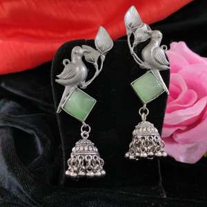 Boucles d'oreilles goutte mode femme Fusion Vintage charme Style moderne rustique Antique Look foncé terni métal finition à la mode - Product Image 5