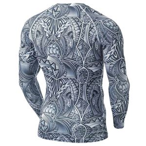 เสื้อออกกำลังกายโพลีเอสเตอร์สำหรับทุกเพศเสื้อรัดรูปแขนยาวระบายอากาศเข้ารูปพอดีตัวพิมพ์ลายได้ตามต้องการ - Product Image 5