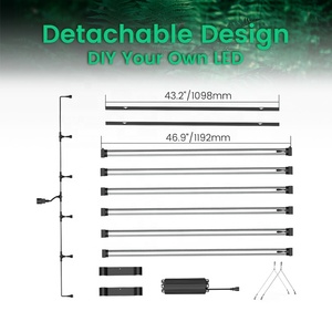 720W phát triển đèn có thể tháo rời 6 thanh quang phổ đầy đủ dẫn phát triển đèn IP65 tự làm vườn chiếu sáng thân thiện với môi đèn - Product Image 5