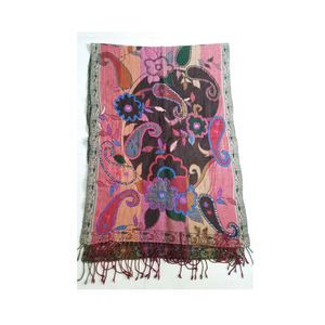Best Wholesale Price Customized Wool Stole With Embroidery Work Available at Bulk Quantity - Product Image 3