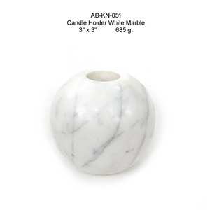 Portavelas de Mármol Beige Marrón de 445 Gramos, Hecho a Mano, Calidad de Exportación India, 2x2x3 Pulgadas, Decoración de Hogar de Lujo - Product Image 2