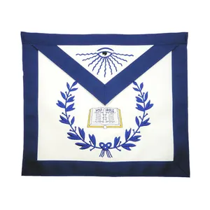 Hoàng Gia thêu Vòng hoa màu xanh bậc thầy của các nghi lễ Blue Lodge Cán Bộ tạp dề
