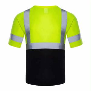Men's Hi Vis Construction <b>Short</b> <b>Sleeve</b> T-<b>Shirt</b> Hi Vis Workwear Reflective Safety Polo T-<b>shirt</b> for men With Reflective Tapes - Product Image 4