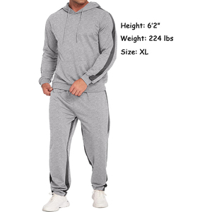 Ropa de calle personalizada, chándal a rayas, a rayas y pantalones de chándal Sudadera con capucha, conjunto de Sudadera con capucha y sudadera con lavado ácido para hombres - Product Image 5
