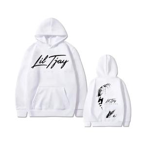 เสื้อฮู้ดแบบสวมหัวสำหรับผู้ชายพิมพ์ลายหน้าจอปักโลโก้ขนาด XS ซิปดีไซน์ขนแกะ - Product Image 1