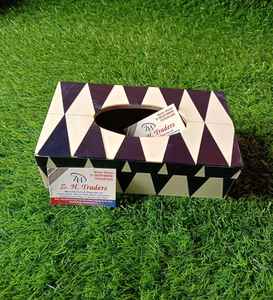 Exquisita Caja para Pañuelos con Incrustaciones de Hueso y Nácar, con Motivo Floral Detallado, Soporte Decorativo Artesanal para Hoteles, Hogares, Regalos - Product Image 1