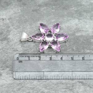 925จี้อัญมณีสีชมพูสไตล์โบฮีเมียนจี้อัญมณีเครื่องประดับที่ดีเสน่ห์ทางศาสนาของคริสเตียน - Product Image 5