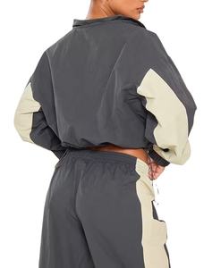 Ensembles de survêtement de sport pour femmes personnalisés, ensembles de jogging avec fermeture éclair, pantalons de jogging d'entraînement, coupe-vent en nylon, ensembles de survêtement - Product Image 2