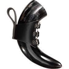 Cuerno de buey medieval vikingo natural 100% hecho a mano con soporte de cuero Cuernos de buey a precios más baratos de ágata India - Product Image 5