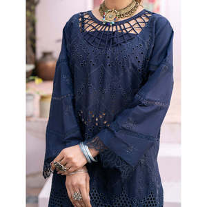MAHNUR 3PC Chickenkari Embroidered Diamond Print Lawn Dupatta Collection Printemps/Été-BIC-4026 - Product Image 6
