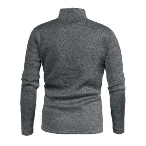 Pull à demi-fermeture éclair pour hommes à la mode Tissu en coton interlock Finition lisse Coupe moderne OEM & ODM Logo personnalisé Fabricant d'usine - Product Image 2