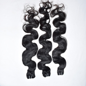 100% cutícula alineada Natural templo indio virgen mujer joven negro Bodywave Remy extensiones de cabello humano - Product Image 1