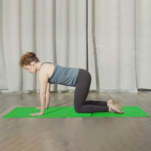 Tappetino Yoga Extra Spesso 10mm BalanceFrom Fitness in TPE Ecologico con Protezione Ginocchia e Cinghia per il Trasporto, Materiale NBR Verde - Product Image 4