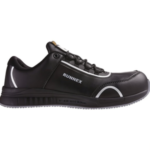 Factory-Use Steel Toe Safety Shoes #40# Black#### Breathable <b>Mesh</b> Lining#### Leather & Microfiber Upper - Product Image 2