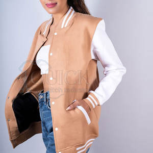 Chaqueta con letras de gran tamaño para mujer de alta calidad, tela de punto de algodón/nailon duradera, ropa de abrigo de invierno transpirable ecológica - Product Image 3
