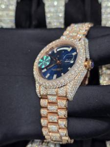 Montre de luxe personnalisée avec diamants, 100% testée au diamant, VVS Moissanite, Hip Hop, acier inoxydable glacé, montres analogiques mécaniques - Product Image 5