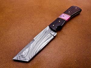 OEM personalizable Damasco acero Tanto cuchillo africano Wangi mango de madera con funda - Product Image 2