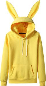 ใหม่เสื้อสเวตเตอร์ผ้าโฟม3D สไตล์กระต่ายสำหรับผู้หญิงเสื้อฮู้ดพิมพ์ลายพัฟผ้าฟลีซโอเวอร์ไซส์ผ้าลินินโอเวอร์ไซส์ - Product Image 6