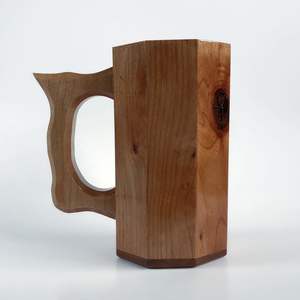 MODERN WOOD <b>MUG</b> WITH WOODEN HANDLE Cup Wood Drinking Cup for Coffee Tea MiLK - Product Image 3