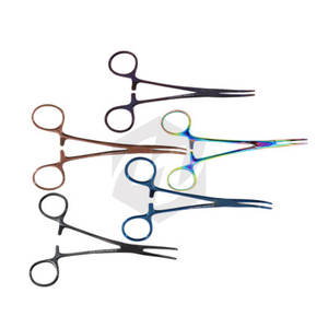 Pince hémostatique Kelly 5.5 pouces pince chirurgicale en acier inoxydable enduite de couleur incurvée passe-temps vétérinaire verrouillage Instruments médicaux - Product Image 3