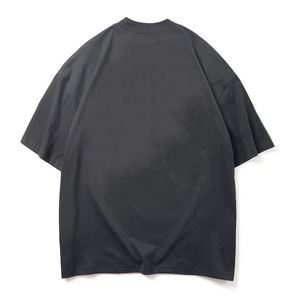 Venta al por mayor de tela de algodón ropa deportiva entrenamiento superior transpirable manga corta Yoga deporte Top mujeres camisetas de gran tamaño - Product Image 3