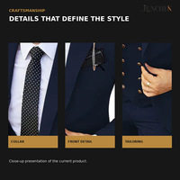 Costume Homme Mariage Bureau Affaires Vente en Gros Ensemble Sur Mesure Coupe Slim Veste Blazer à Col Simple