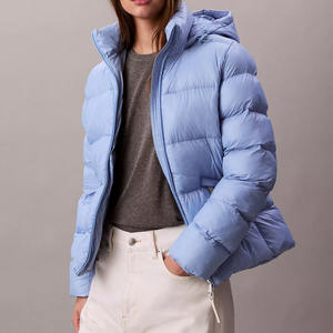 Nouveau décontracté vêtements de plein air pleine fermeture éclair Frozen Fjord doudounes à capuche bouffant rembourré manteau coupe ample matelassé doudoune femme - Product Image 1