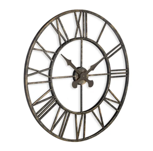 Reloj de pared de Metal redondo atractivo de latón AK en reloj personalizado con acabado antiguo dorado para decoración de pared/decoración del hogar - Product Image 2