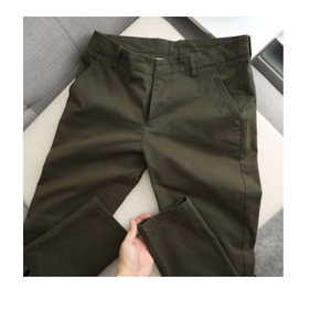 Full Length Top 100% Cotton Custom Color Options Vietnam OEM Service Casual Oxford Fabric <b>Khaki</b> <b>Pants</b> <b>for</b> <b>Women</b> - Product Image 5