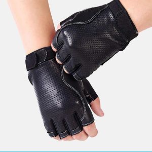 Gants de course légers demi-doigts Logo personnalisé Matériau en cuir respirant imperméable antidérapant pour le cyclisme en plein air - Product Image 5