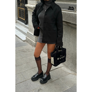 Chaqueta de gamuza negra para mujer - Product Image 3