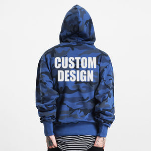 Sudadera con cremallera personalizada Sudadera con capucha de peso pesado Unisex 400 Gsm Color personalizado Camo Camuflaje Cara completa Sudadera con cremallera - Product Image 3