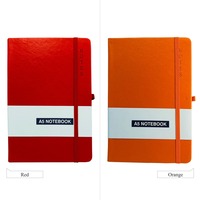 Cahier de notes A5 ligné imprimé cartonné, carnet d'affaires pointillé ligné Premium journal avec porte-stylo journal, vente en gros