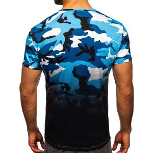 2025 personalizado orgánico 100% algodón camuflaje camiseta transpirable cuello redondo camuflaje camisetas - Product Image 2