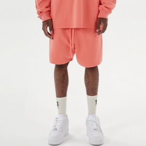 Baggy personnalisé pour hommes 100% coton Short vieilli lourd motif solide Style décontracté avec logo en silicone Designer Teint en couleur unie - Product Image 5